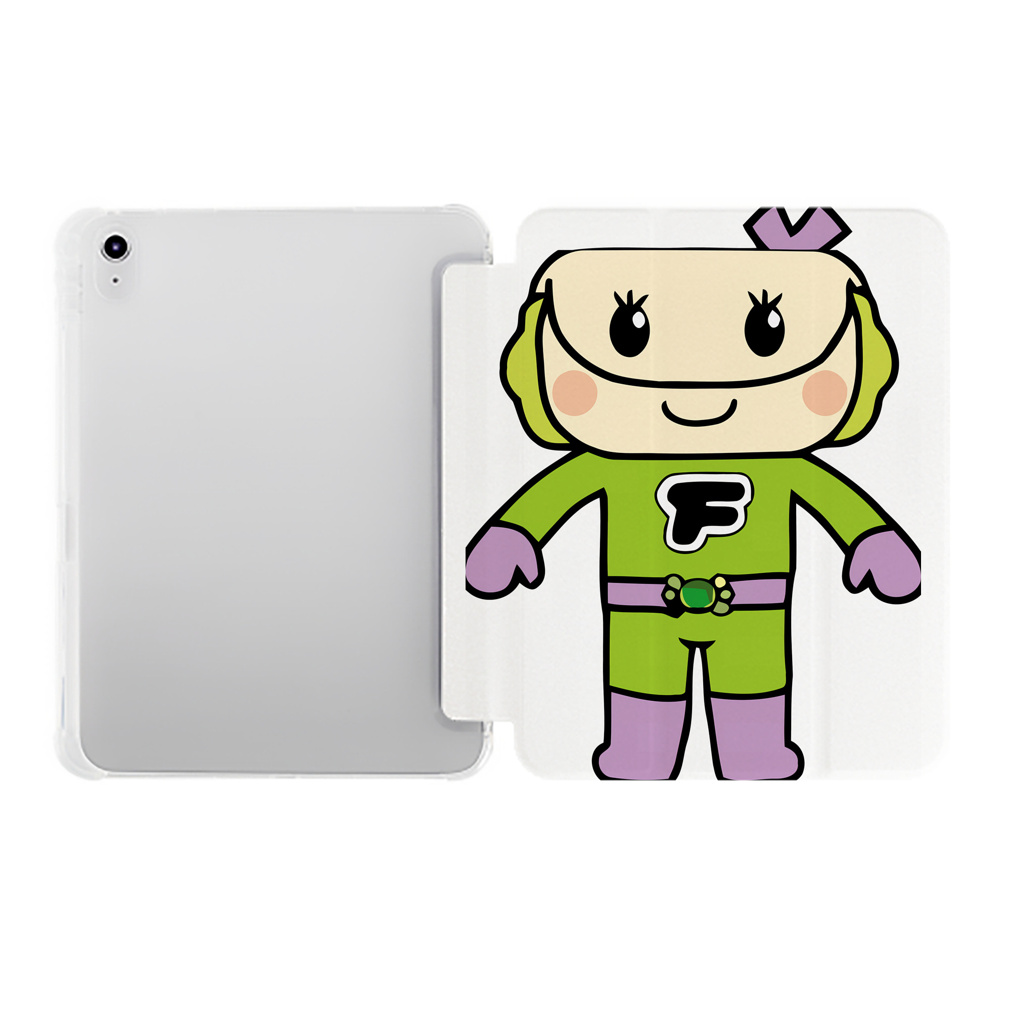 （画像用） アンパンマン Anpanman IPad ケース ペン収納付き 三つ折りスタンド PUレザー×シリコン 対応機種9.5/10.5/10.9インチ